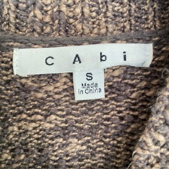 CAbi Swear By Sweater Brown & Gray Marled Open Cardigan Sweater - S - Picture 6 of 6